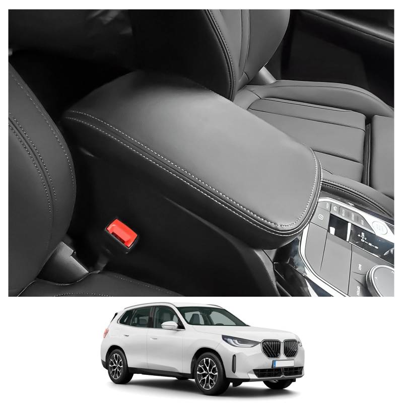 CDEFG Kompatibel mit BMW X3 G01 X4 G02 iX3 2019-2023 2024 Mittelarmlehne Armlehnen Deckel Abdeckung Kratzschutz Mittelkonsole Kunstleder Armlehne Box Cover Auto X3 G01 Zubehör von CDEFG