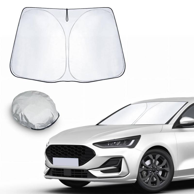 CDEFG Kompatibel mit Ford Focus MK4 ST Line 2018-2023 2024 Sonnenschutz Abdeckungen Frontscheibe Sonnenschirm Die Vordere Schallwand Windschutzscheibe Auto Sonnenblende Focus MK4 ST 2023 Zubehör von CDEFG