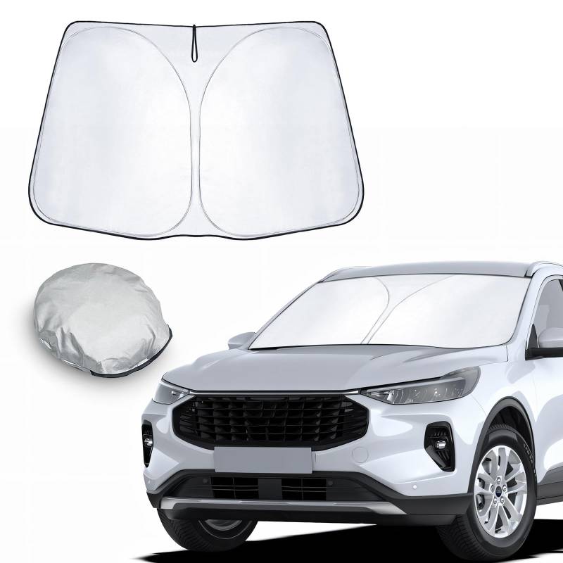 CDEFG Kompatibel mit Ford Kuga 3 MK3 2020-2023 2024 Sonnenschutz Abdeckungen Frontscheibe Sonnenschirm Die Vordere Schallwand Windschutzscheibe Auto Sonnenblende Kuga MK3 ST-Line Zubehör von CDEFG