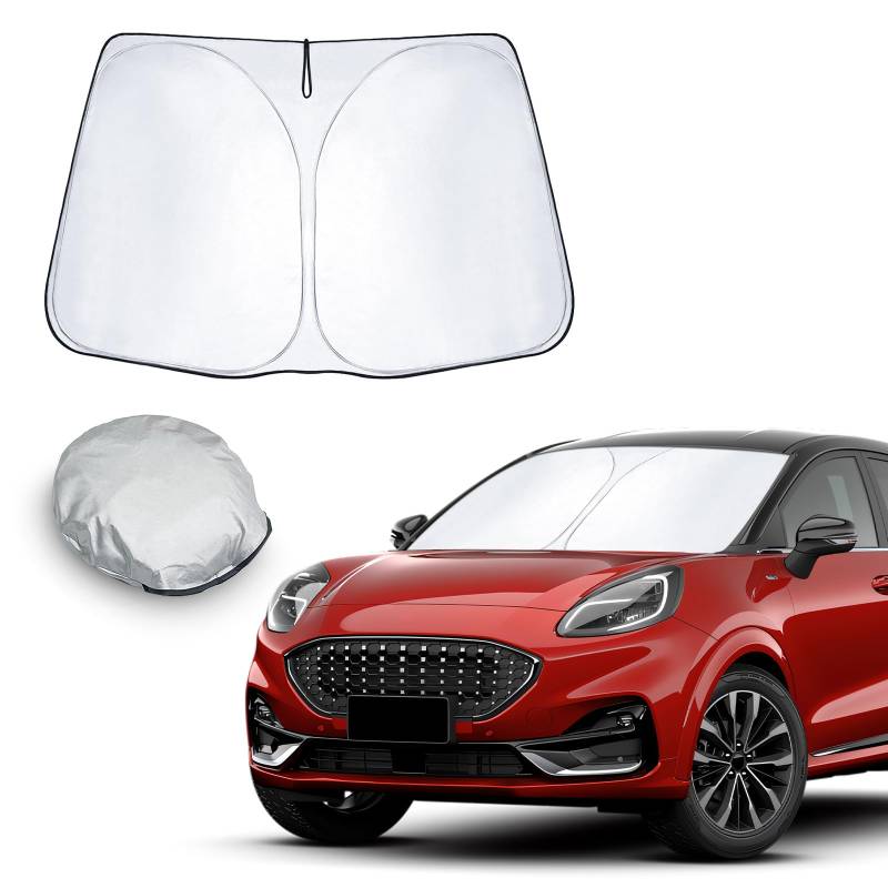 CDEFG Kompatibel mit Ford Puma MK2 ST/ST-Line X 2020-2023 2024 Sonnenschutz Abdeckungen Frontscheibe Sonnenschirm Die Vordere Schallwand Windschutzscheibe Auto Sonnenblende Puma MK2 2024 Zubehör von CDEFG