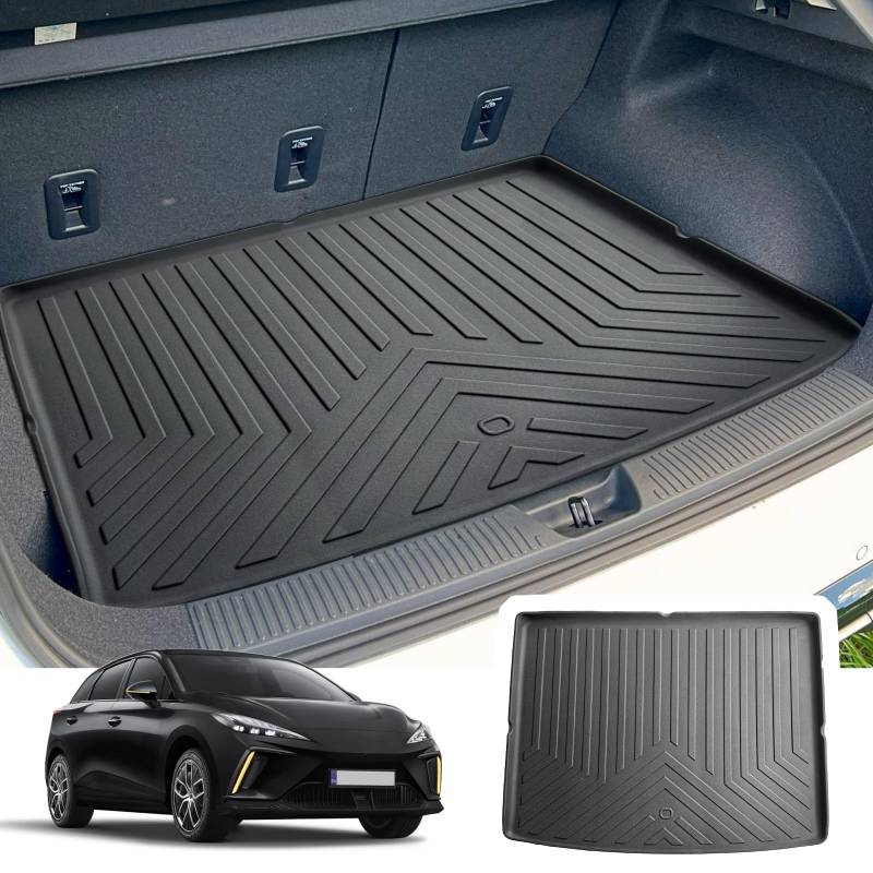 CDEFG Kompatibel mit MG4 MG 4 2024 2025 2023 2022 Kofferraumwanne TPE Kofferraummatte Wasserdicht Anti-Staub Wanne Car Cargo Trunk Tray Auto MG4 2024 Zubehör von CDEFG