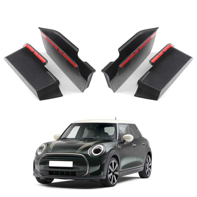 CDEFG Kompatibel mit Mini Cooper F55 Auto Aufbewahrungsbox Autotür Innenrahmen Organizer Abdeckungen Storage Box Mini F55 Zubehör [4 Stück] von CDEFG