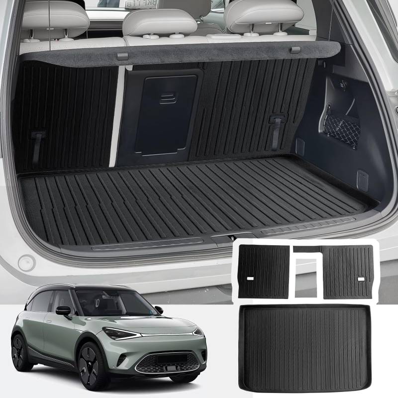 CDEFG Kompatibel mit Smart #1 EV Electric 2023 2024 2025 Kofferraumwanne, TPE Kofferraummatte Wasserdicht Anti-Staub Wanne Car Cargo Trunk Tray Auto Smart #1 Zubehör von CDEFG