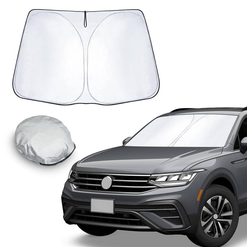 CDEFG Kompatibel mit VW Tiguan 3 2024 Sonnenschutz Abdeckungen Frontscheibe Sonnenschirm Die Vordere Schallwand Windschutzscheibe Auto Sonnenblende Tiguan MK3 2024 Zubehör von CDEFG