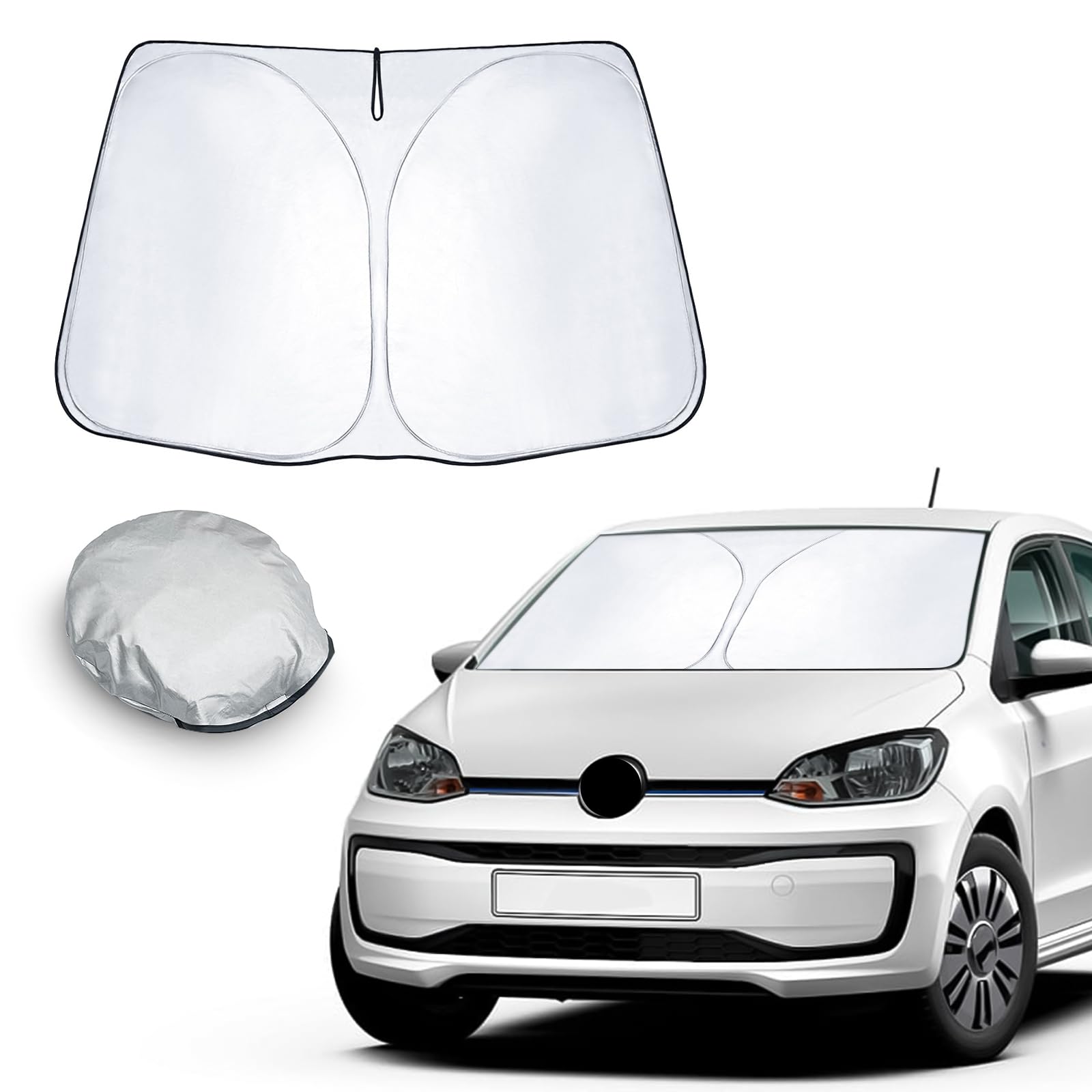 CDEFG Kompatibel mit VW UP GTI/Seat MII/Skoda Citigo Sonnenschutz Abdeckungen Frontscheibe Sonnenschirm Die Vordere Schallwand Windschutzscheibe Auto Sonnenblende UP GTI 2013-2023 Zubehör von CDEFG