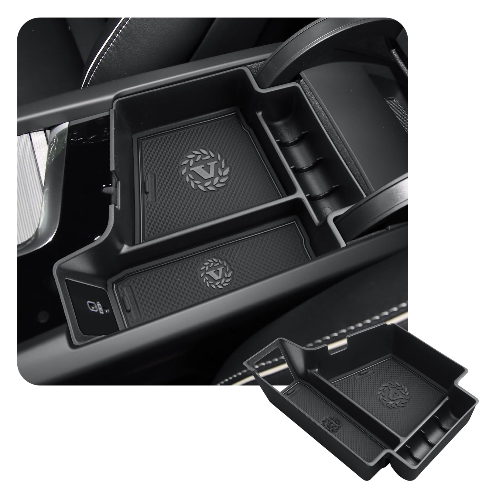 CDEFG Kompatibel mit Volvo XC60 XC90 V60 S60 V90 S90 2017-2024 2025 Mittelkonsole Armlehne Handschuhfach Aufbewahrungsbox Auto Center Console Organizer Tray XC60 XC90 Zubehör CDEFG Kompatibel mit Volvo XC60 XC90 V60 S60 V90 S90 2017-2024 2025 Mittelkonsole Armlehne Handschuhfach Aufbewahrungsbox Auto Center Console Organizer Tray XC60 XC90 Zubehör von CDEFG