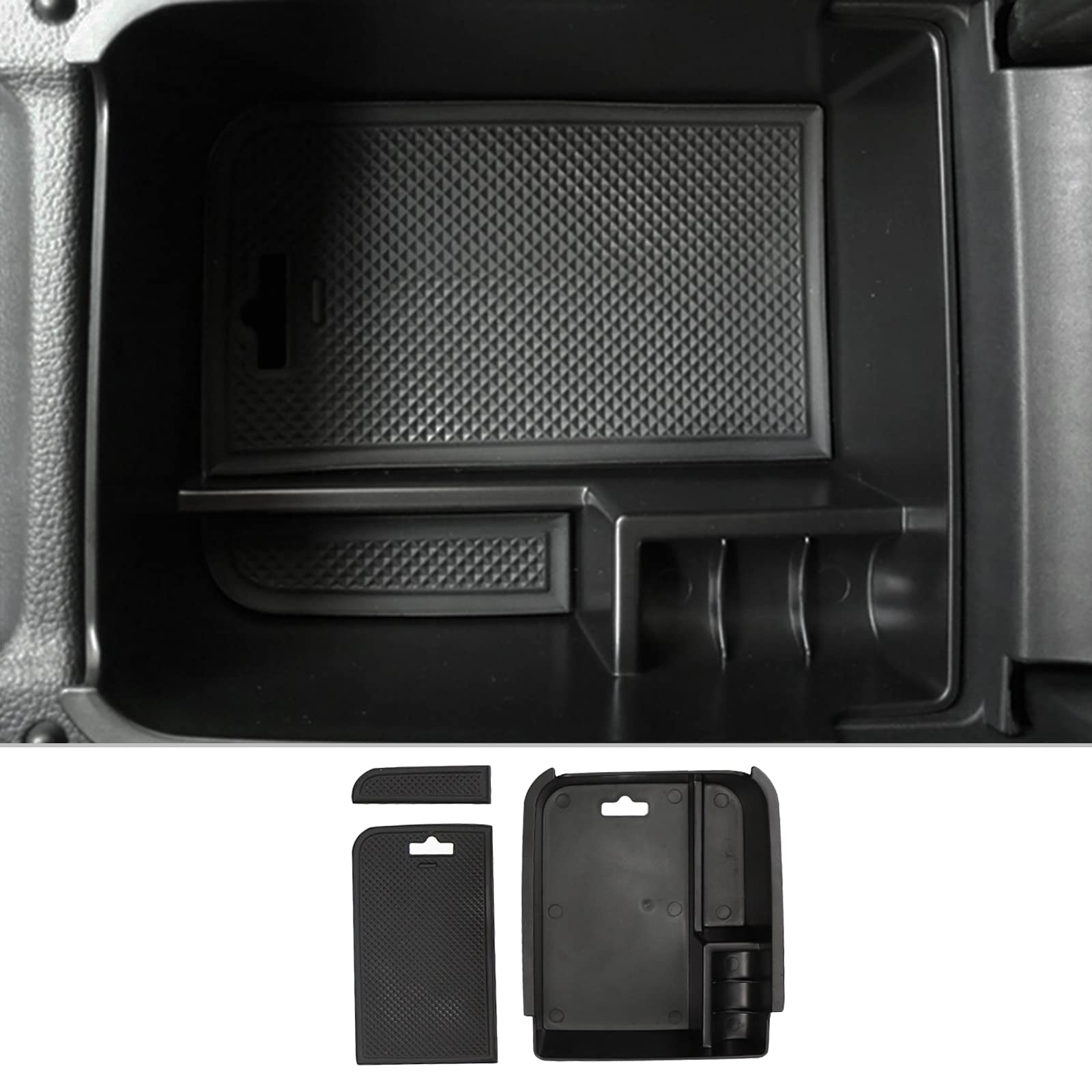 CDEFG Mittelkonsole Armlehne Aufbewahrungsbox kompatibel mit VW Touran 2 5T 2015+ Armlehnen Organizer Handschuhfach Multifunktionaler Aufbewahrung Auto Center Console Tray Innenraum Zubehör von CDEFG