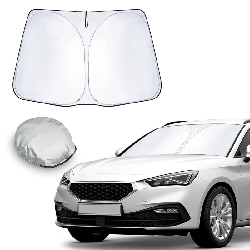 CDEFG für Seat Leon MK4 KL 2020-2023 2024 Sonnenschutz Abdeckungen Frontscheibe Sonnenschirm Die Vordere Schallwand Windschutzscheibe Auto Sonnenblende Leon 4 FR Zubehör von CDEFG