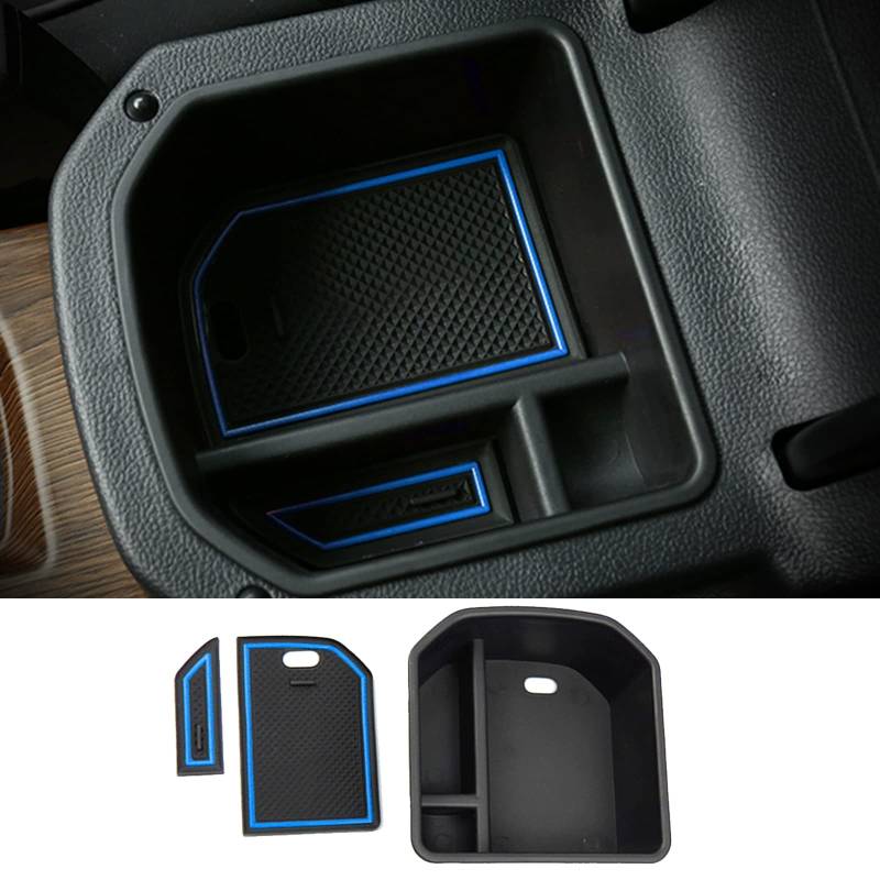 CDEFG Kompatibel mit VW T-ROC 2018-2023 2024 T ROC Armlehne Multifunktionaler Aufbewahrung Auto Center Console Organizer Tray Innenraum T ROC 2023 Zubehör (Blau) von CDEFG