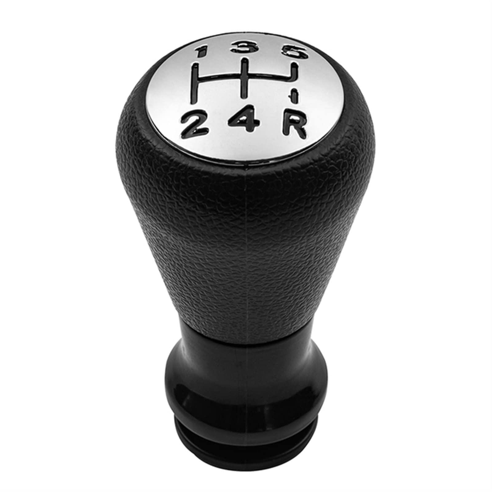 CDNPQNRR Auto-Schaltknauf 5-Gang Auto Styling Schaltknauf Schaltmanschette Gamasche Boot Abdeckung Kragen Fall Hebelgriff Stick Stift Für Peugeot 206 406 Fürs Auto(Chrome Gear knob) von CDNPQNRR