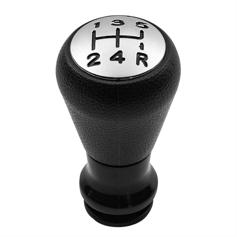 CDNPQNRR Auto-Schaltknauf 5-Gang Auto Styling Schaltknauf Schaltmanschette Gamasche Boot Abdeckung Kragen Fall Hebelgriff Stick Stift Für Peugeot 206 406 Fürs Auto(Chrome Gear knob) von CDNPQNRR