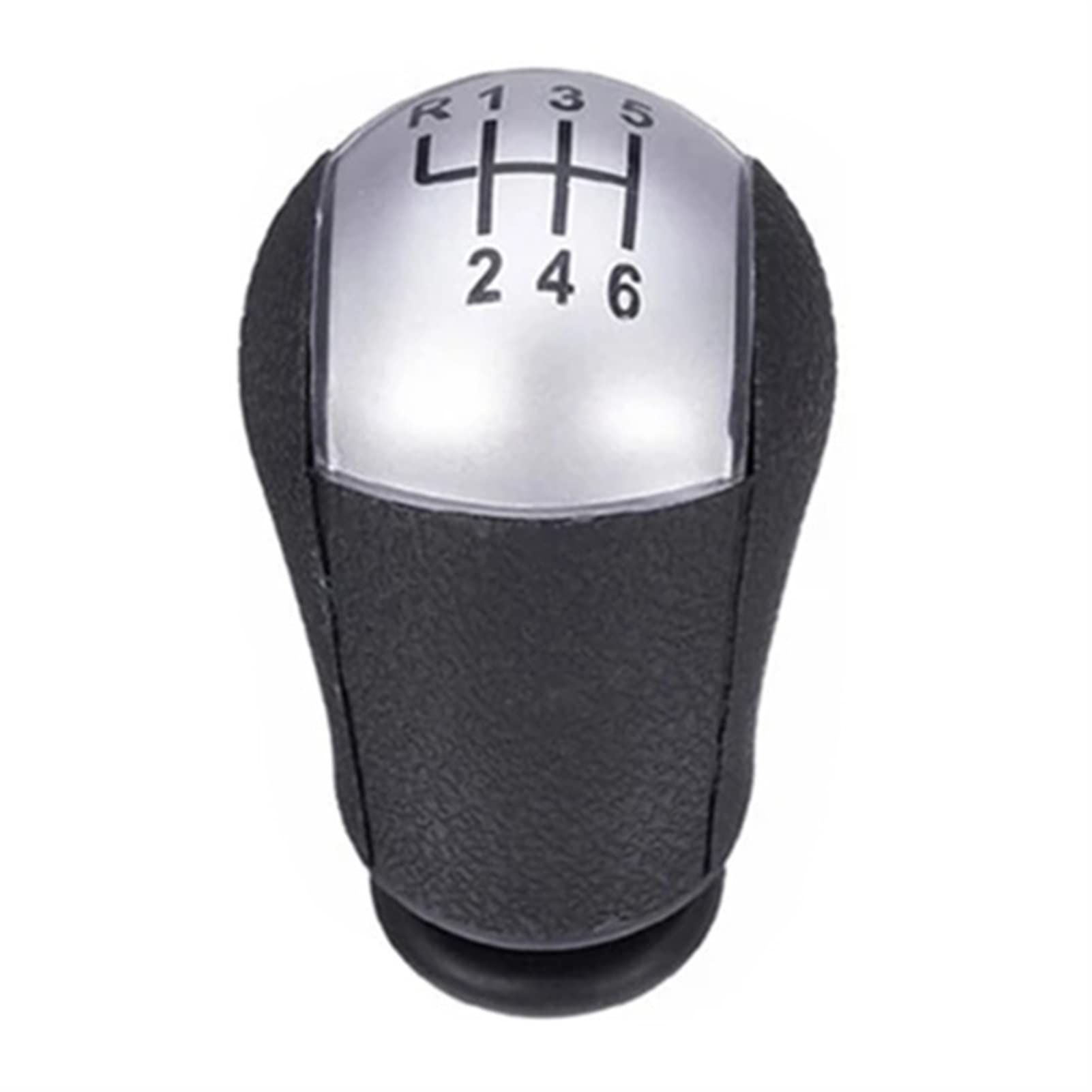 CDNPQNRR Auto-Schaltknauf Für Ford Focus 2 Mondeo MK2 2004 2005 2007 2008 2009 2010 2011 Auto Schaltknauf Schaltmanschette Gaitor Shifter Boot Cover Fürs Auto(6 Speed Silver knob) von CDNPQNRR