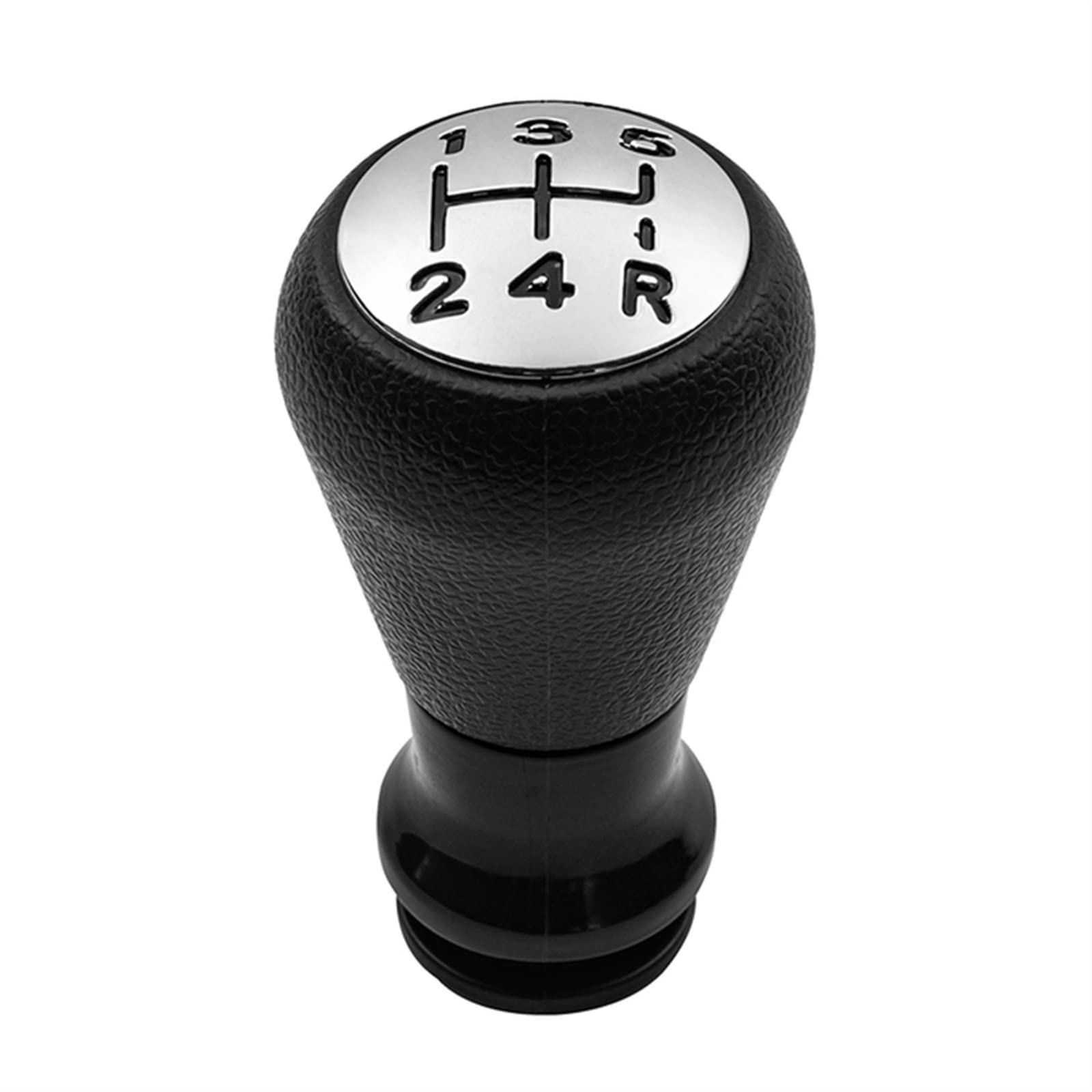 CDNPQNRR Auto-Schaltknauf Für Peugeot 206 406 Auto Styling Schaltknauf Leder Gamasche Boot Abdeckung Kragen Fall Hebel Shifter Griff Stick Stift Fürs Auto(Chrome Gear knob) von CDNPQNRR