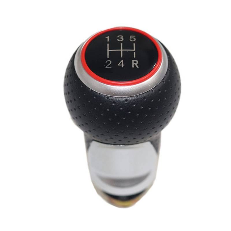 CDNPQNRR Auto-Schaltknauf Schwarz 5 6 Gang Schalthebel Schaltknauf Gamasche Stiefelabdeckung Für /A3 /S3 8L Fürs Auto(12345R Gear knob) von CDNPQNRR