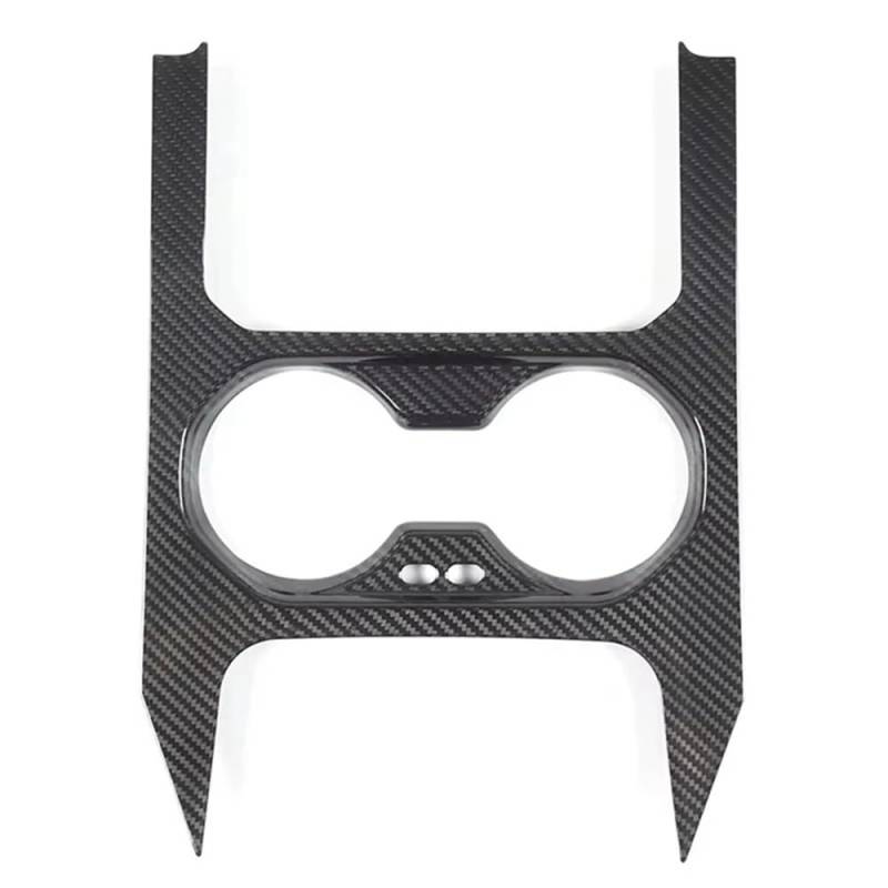 Für BMW 5 Series G60 2024 Real Carbon Fiber Car Center Konsole Wasser Tasse Halter Rahmen Abdeckung Trim Kfz-Innenteile von CDNPQNRR