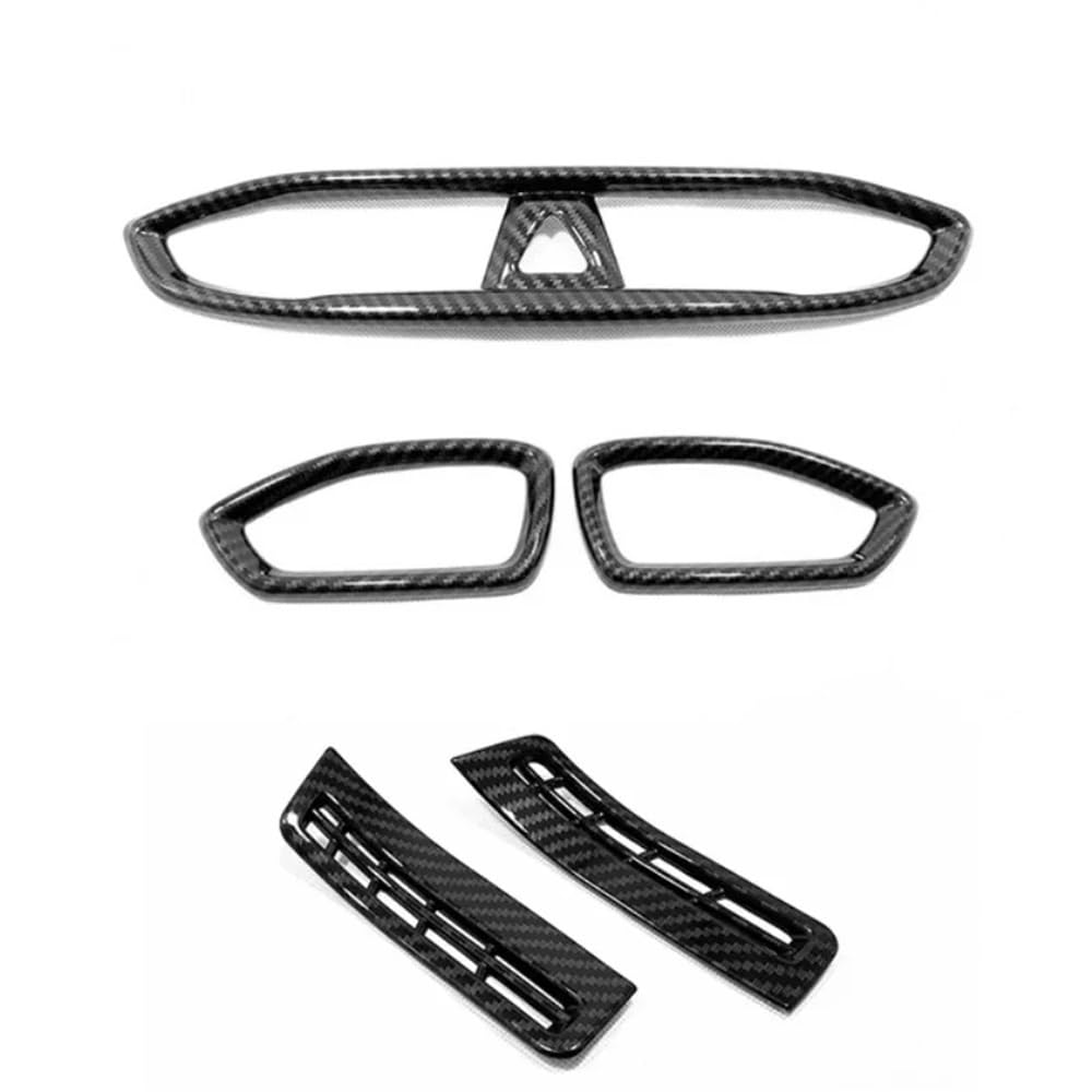 Für Hyundai Für Santa Fe 2019 2020 Carbon Fiber Fenster Lift Schalter Taste Abdeckung Borte Tür Armlehne Panel Rahmen Kfz-Innenteile(6) von CDNPQNRR