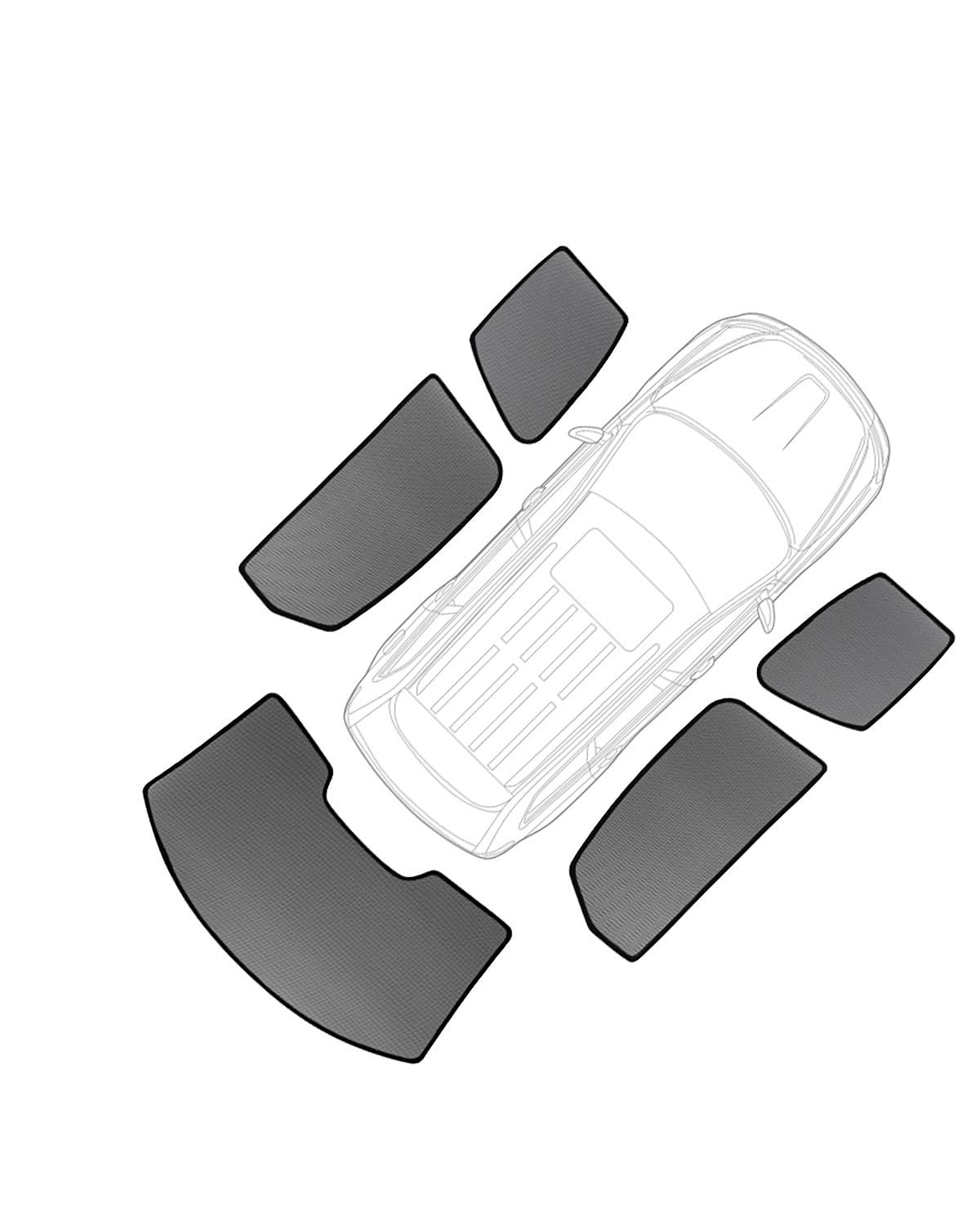 Autofenster Sonnenschutzrollos Für 2007-2015 Seitenfenster Sonnenschutz Visier Magnetischer Auto-Sonnenschutz Vorne Hinten Windschutzscheibe Rahmen Vorhänge Schild Car Shades(5pcs) von CDPQFER