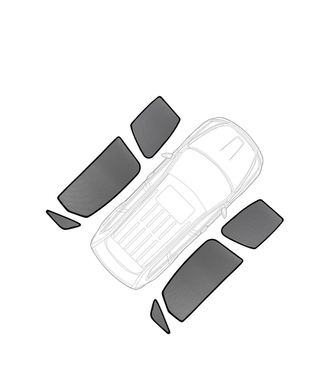 Autofenster Sonnenschutzrollos Für 2007-2015 Seitenfenster Sonnenschutz Visier Magnetischer Auto-Sonnenschutz Vorne Hinten Windschutzscheibe Rahmen Vorhänge Schild Car Shades(6PCS Side Windows) von CDPQFER