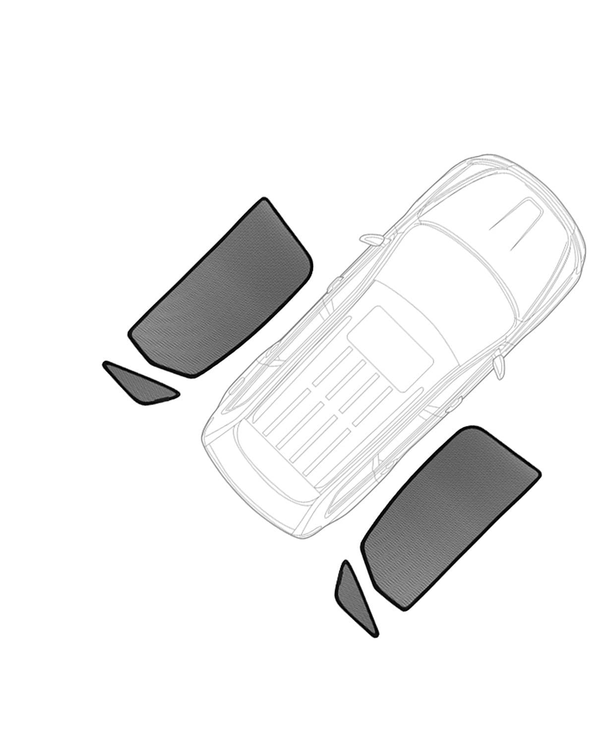 Autofenster Sonnenschutzrollos Für 2007-2015 Seitenfenster Sonnenschutz Visier Magnetischer Auto-Sonnenschutz Vorne Hinten Windschutzscheibe Rahmen Vorhänge Schild Car Shades(Rear Triangular) von CDPQFER