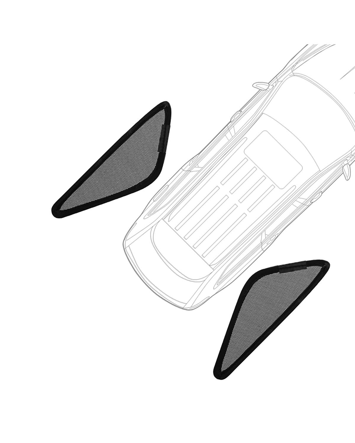 Autofenster Sonnenschutzrollos Für 2007-2015 Seitenfenster Sonnenschutz Visier Magnetischer Auto-Sonnenschutz Vorne Hinten Windschutzscheibe Rahmen Vorhänge Schild Car Shades(Triangular Windows) von CDPQFER