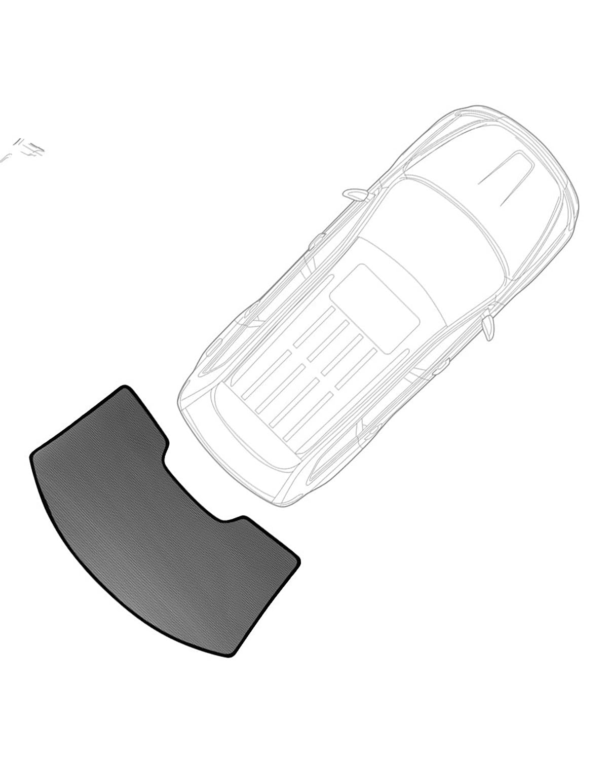 Autofenster Sonnenschutzrollos Für ID.4 2020-2024 Auto Sonnenschutz Schild Frontscheibe Vorhang Seite Fenster Sonnenschutz Car Shades(Back Windshield) von CDPQFER