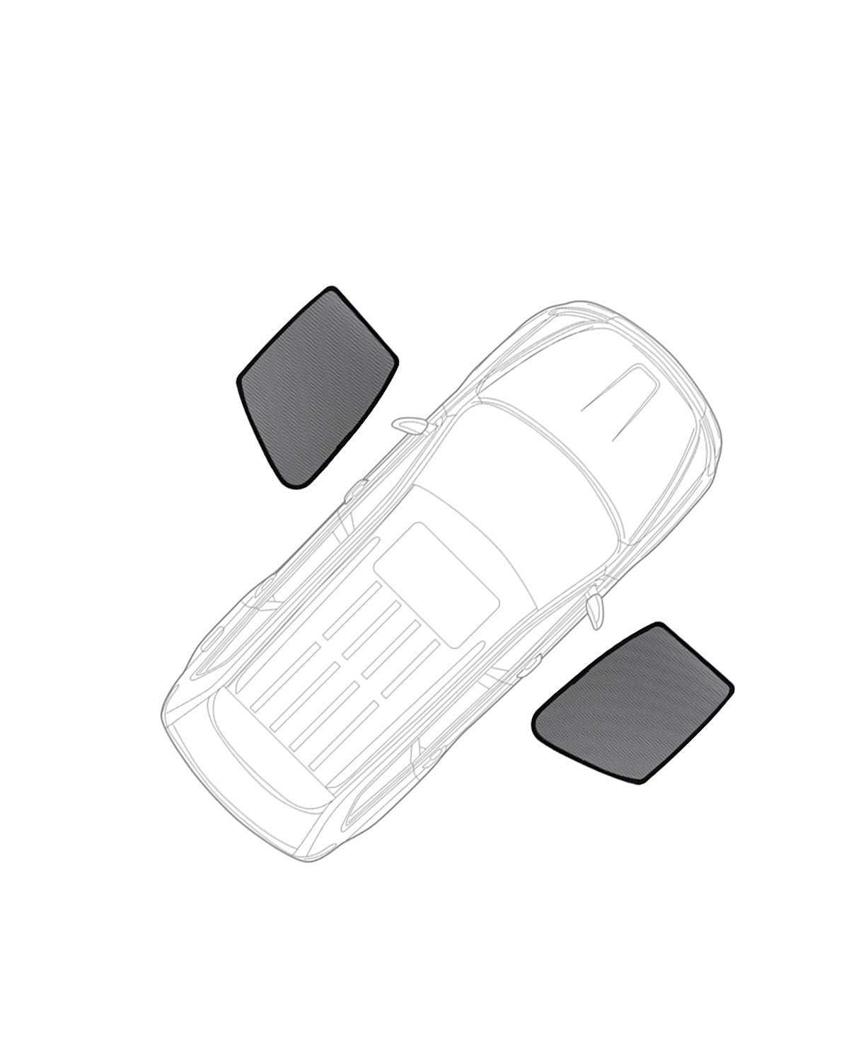 Autofenster Sonnenschutzrollos Für ID.6 2021 2022 2023 2024 Auto-Sonnenschutz, Magnetisch, Für Die Vordere Heckscheibe, Vorhang, Seitenfenster, Sonnenschutz Car Shades(2PCS Front Windows) von CDPQFER