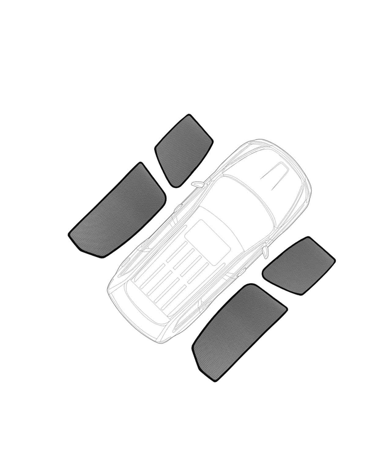 Autofenster Sonnenschutzrollos Für Subaru Für Forester 2008-2012 Sonnenschutz Für Die Hintere Seitenscheibe, Auto-Sonnenschutz, Netzvorhang, UV-Schutz Car Shades(4PCS Side Windows) von CDPQFER