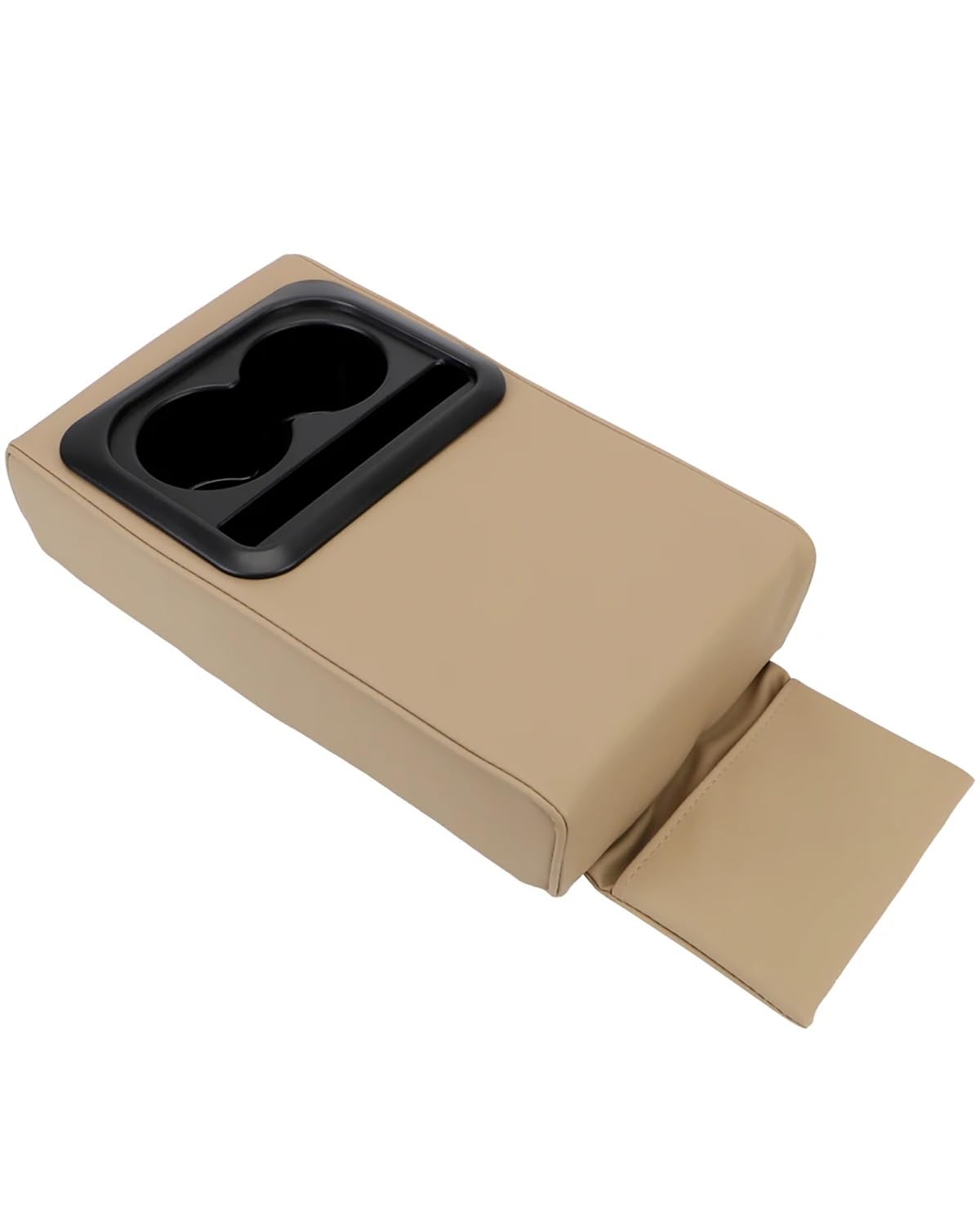 Voiture Accoudoirs Boîte 1 STÜCK Auto Armlehnenpolster Autozubehör Hand Ellenbogenstütze Kissenbox Anti-Müdigkeit Mit Getränkehalter Armlehne Aufbewahrungsbox Voiture Console Centrale Boîte(Beige) von CDPQFER