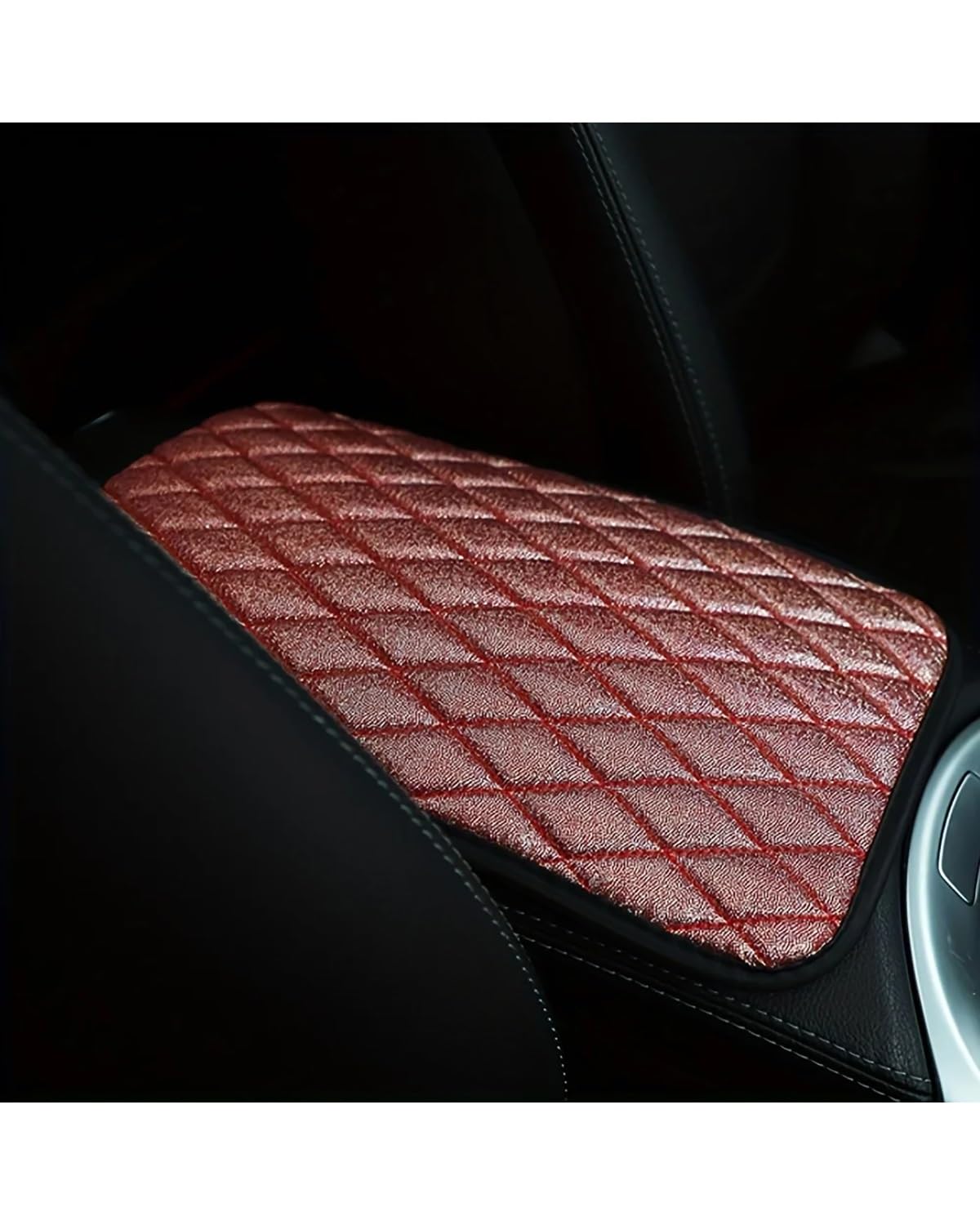 Voiture Accoudoirs Boîte Auto Center Armlehne Kissen Matte Pad Abdeckung Konsole Box Schutz Voiture Console Centrale Boîte(Red) von CDPQFER