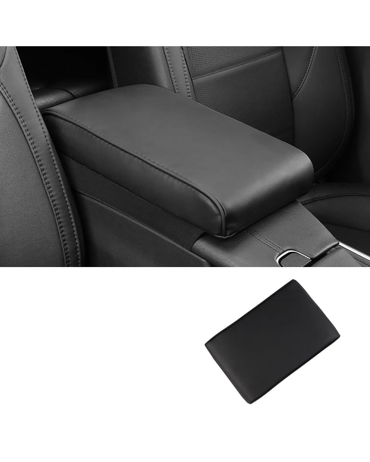 Voiture Accoudoirs Boîte Auto Höhe Pad Center Armlehne Schutz Kissen Unterstützung Abdeckung Für 500 Grande Punto Tipo Stilo Palio Für Astra Bravo Panda Voiture Console Centrale Boîte(B-black-1PCS) von CDPQFER