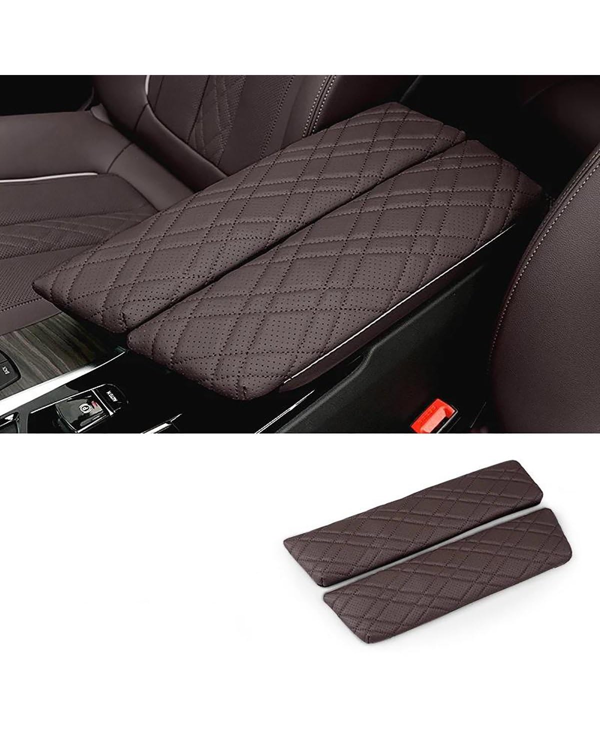 Voiture Accoudoirs Boîte Für 5 Series G30 G32 6GT 2018 2019 2020 2021 2022 2023Auto Armlehne Box Abdeckung Kissen PU Leder Center Console Armlehne Schutz Pad Zubehör Voiture Console Centrale Boîte(Bro von CDPQFER