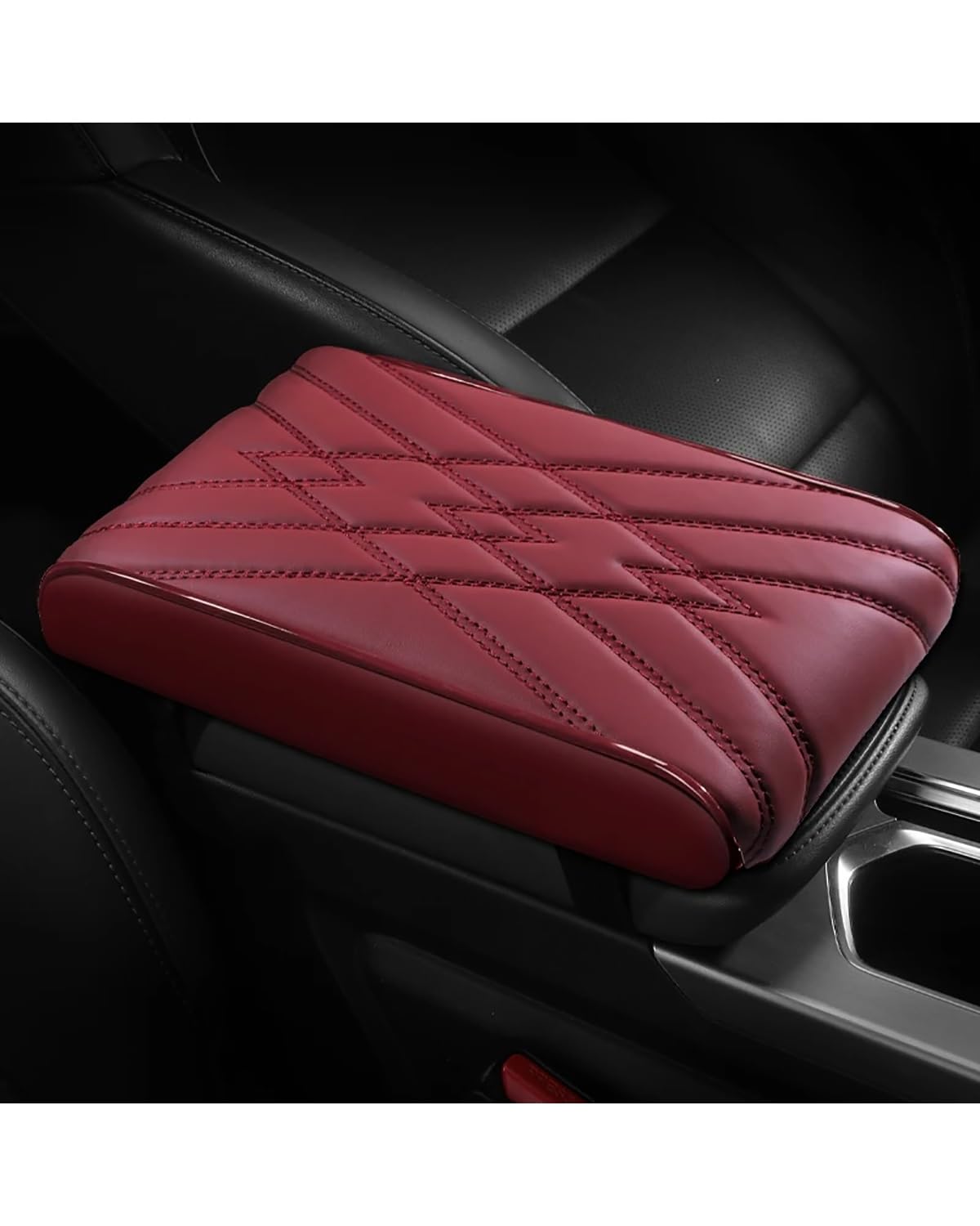 Voiture Accoudoirs Boîte Leder-Mittelkonsole Armlehne Box Matte Pad Abdeckung für Volvoes C30 C70 S60 S80 S90 V40 V60 V90 XC40 XC60 XC90 Autozubehör Voiture Console Centrale Boîte(Wine red) von CDPQFER