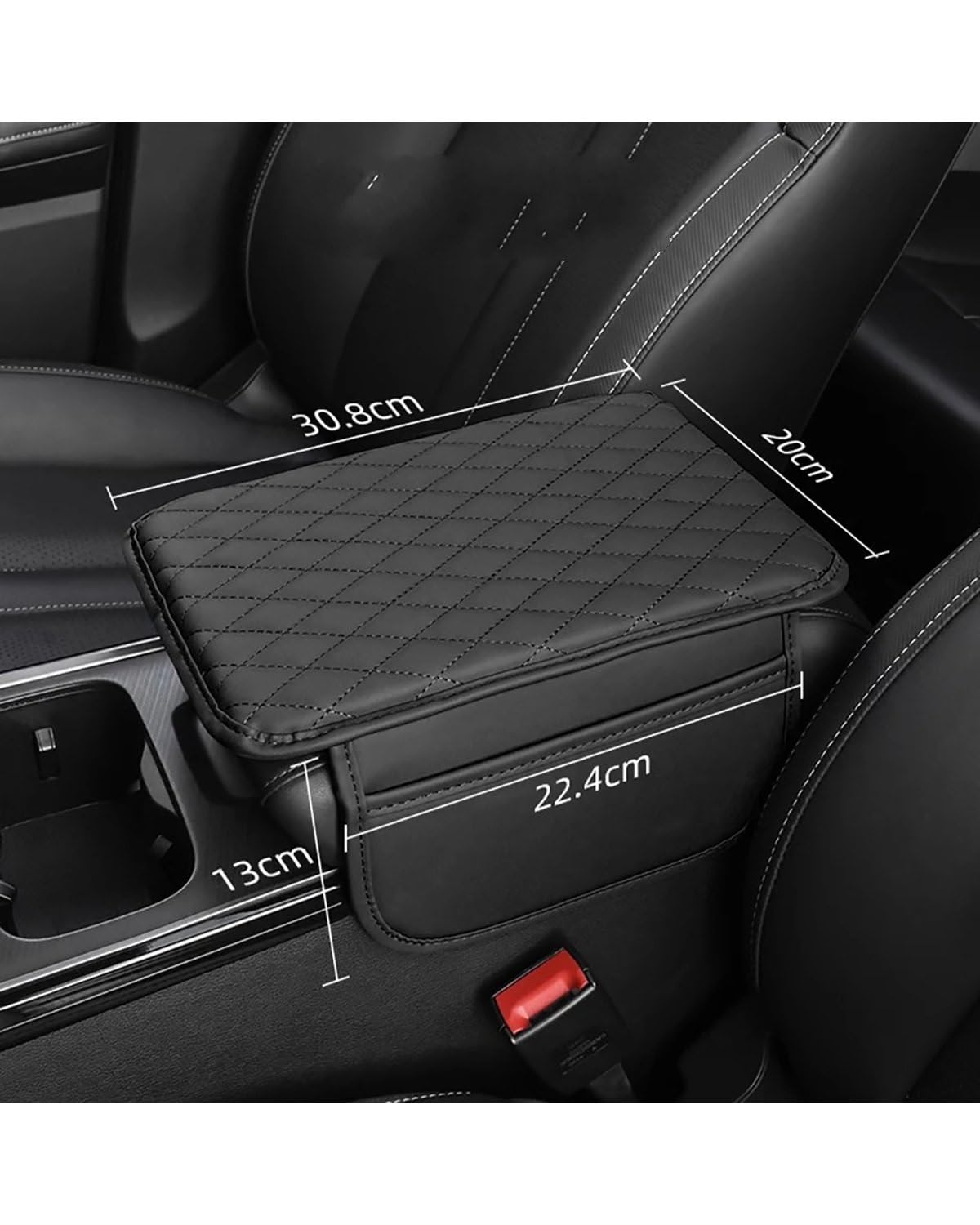 Voiture Accoudoirs Boîte Universal Car Center Console Schutzabdeckung Verdicken Sie Das Armlehnenkissen Memory Foam Armlehnenmatte Aufbewahrungsbox Tasche Voiture Console Centrale Boîte(Black) von CDPQFER