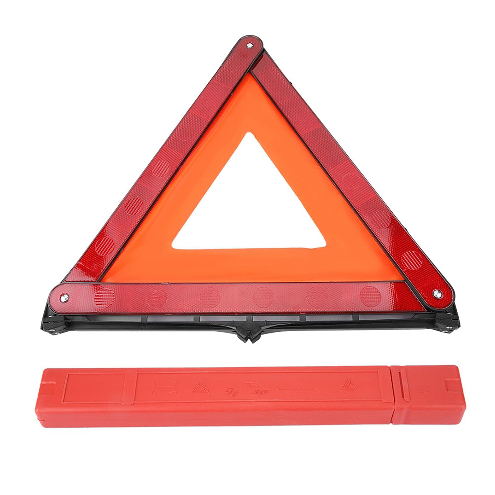 CDQL Sicherheitsdreiecke Dot-geprüft, Sicherheitsdreieck-Set, Faltbares Reflektierendes Auto-Dreieck-Notfall-Fehlerschild, Warntafel, Auto-Stoppschild von CDQL