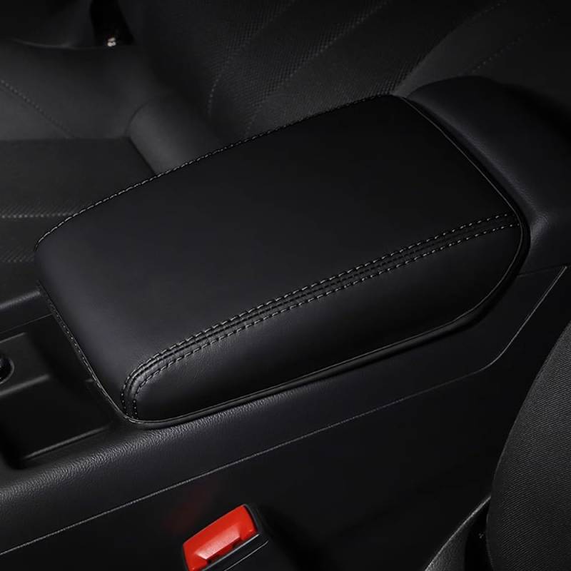 CEBAT Leder Mittelarmlehne Abdeckung,Mittelkonsole Armlehnenbezug,Armlehnenbezüge,Center Console Pad Cover für Audi 2016-2023 A4/S4/RS4 B9 8W,2017-2023 A5/S5/RS5 F5,A4 Allroad(Schwarze Stiche) von CEBAT