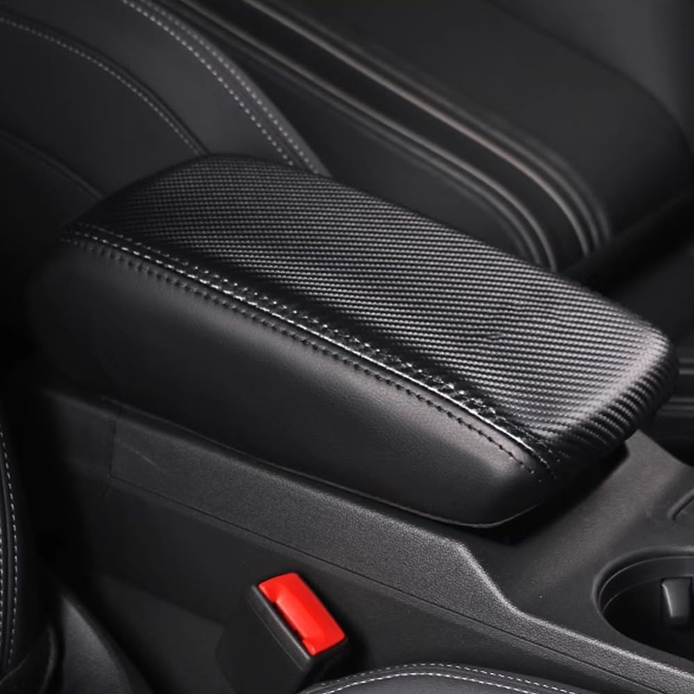 CEBAT Leder Mittelarmlehne Abdeckung,Mittelkonsole Armlehnenbezug,Armlehnenbezüge,Center Console Pad Cover für Audi 2022-2023 A3/S3/RS3 8Y (Kohlefaser) von CEBAT