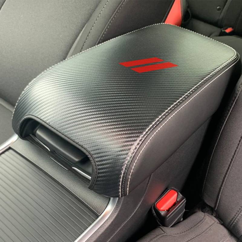 CEBAT Mittelkonsole Armlehne Box Abdeckung Anti-Scratch Leder Auto Mittelarmlehne Protector Pad Innendekoration Zubehör passend für Dodge Charger 2011-2023 Chrysler 300 2011-2023 (Kohlefaser) von CEBAT