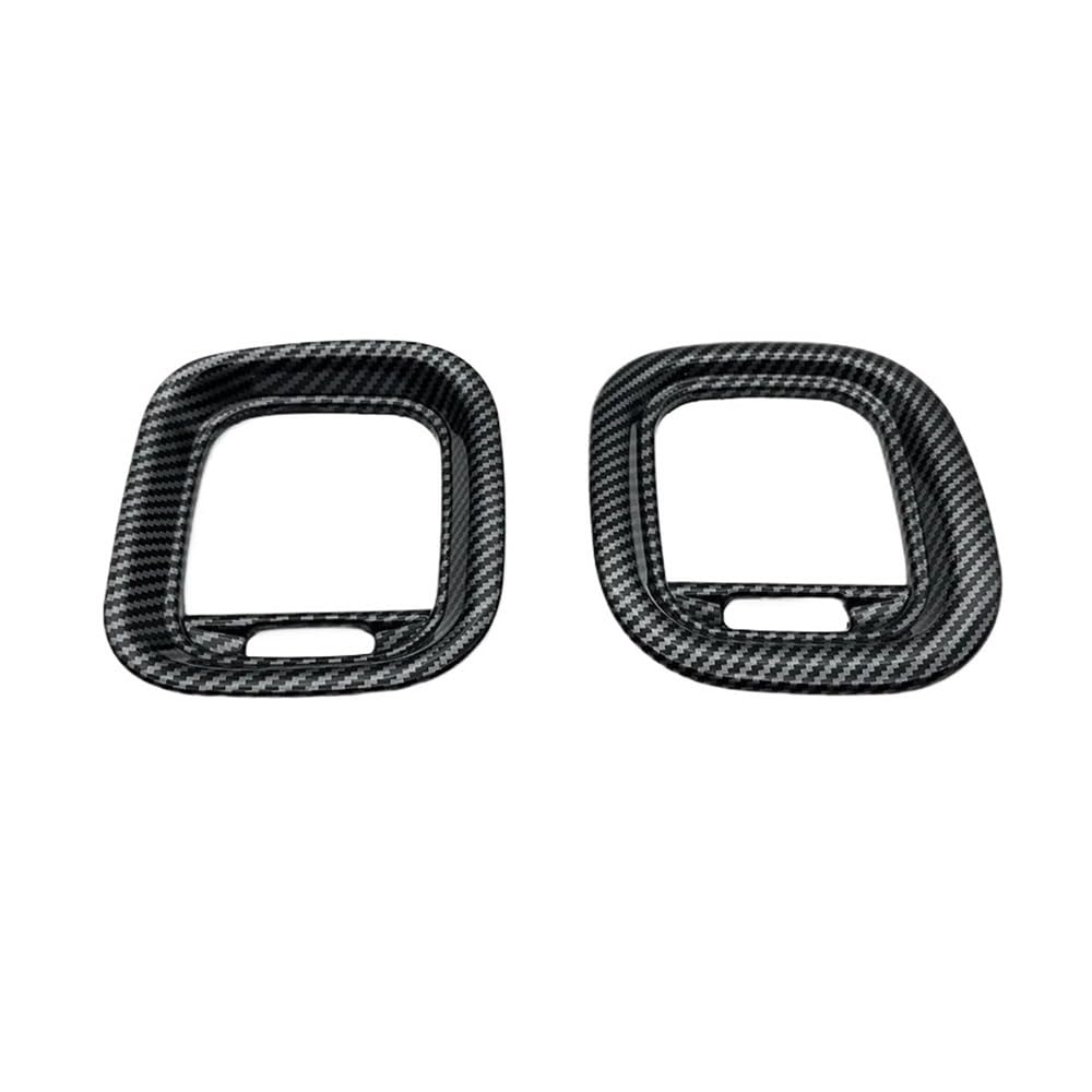 Auto Innenraum Formen Zierleiste 2 Stücke Carbon Fiber ABS Air Outlet Abdeckung Trim Links Rechts Klimaanlage Dekorative Kit Für Dodge Für Ladegerät 2015-2023 von CEHAKDLRI