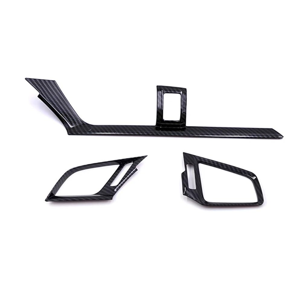 Auto Innenraum Formen Zierleiste 3Pcs LHD Auto Dashboard Air Vent Abdeckung Trim Für Für Civic 10th 2016 2017-2020 2021 Carbon Faser Look von CEHAKDLRI