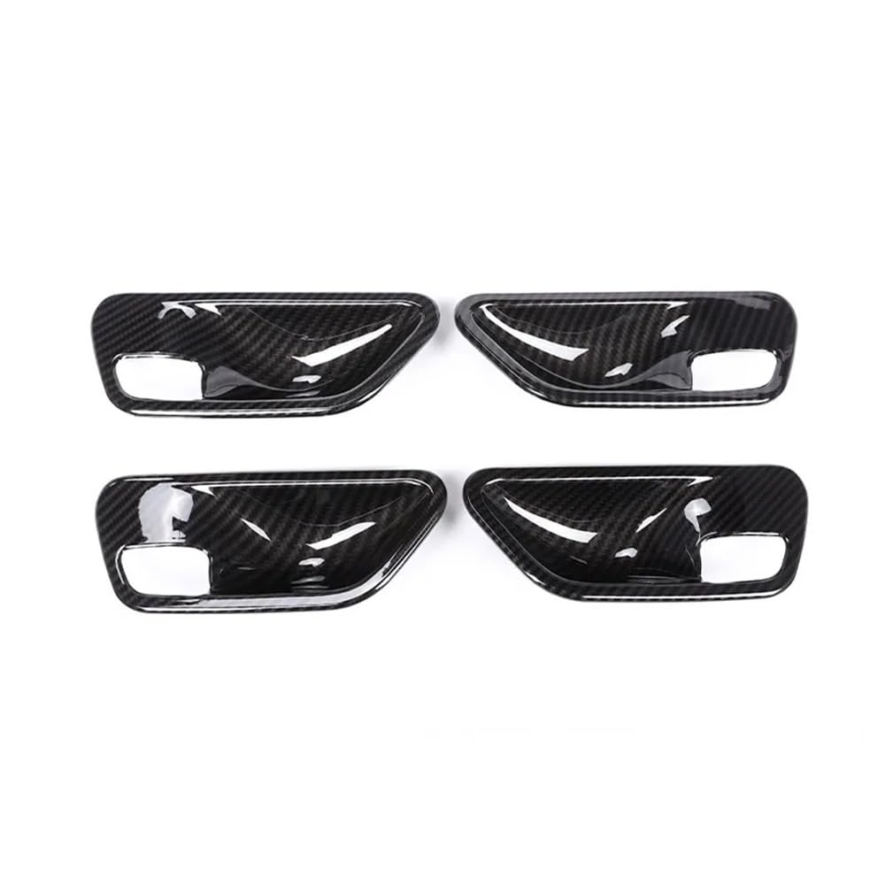 Auto Innenraum Formen Zierleiste Auto ABS Plasti Innen Tür Griff Schüssel Abdeckung Trim Für 3 4 Serie F30 F32 F35 2013-2018(4pcs Carbon fiber) von CEHAKDLRI