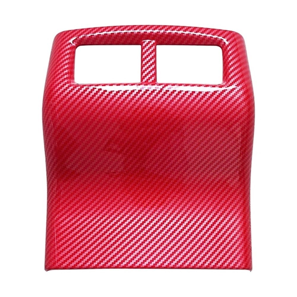 Auto Innenraum Formen Zierleiste Auto Armlehne Box Hinten Klimaanlage Ac Vent Outlet Molding Abdeckung Trim Für Dodge Für Challenger 2015-2024(Red Carbon Fiber) von CEHAKDLRI