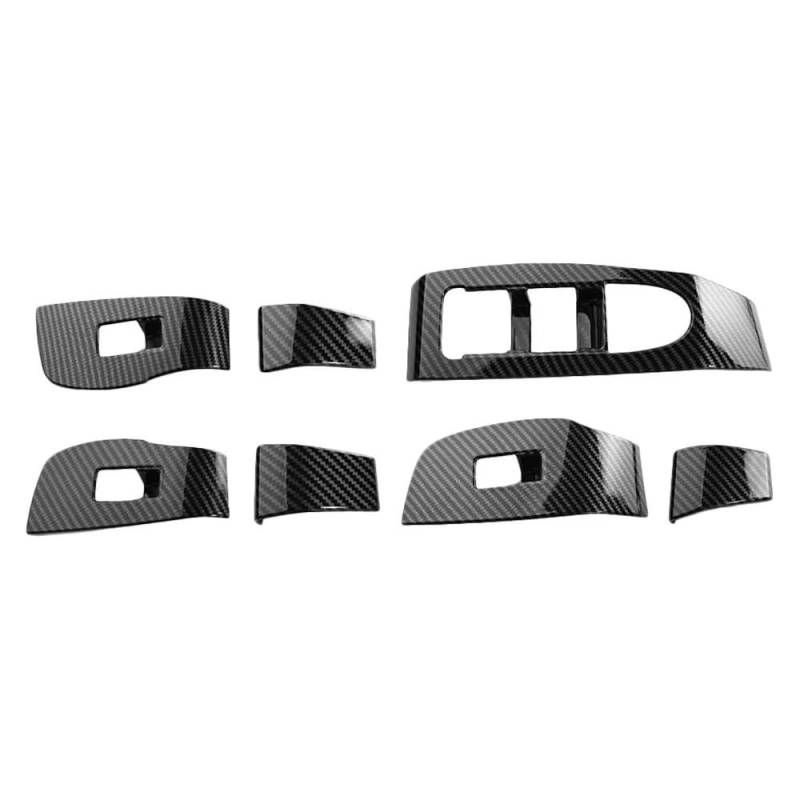 Auto Innenraum Formen Zierleiste Auto Fenster Control Lift Schalter Panel Abdeckung Trim Carbon Faser Für Mazda 3 Für CX-30 2024 2023 2022 2021 2020 von CEHAKDLRI