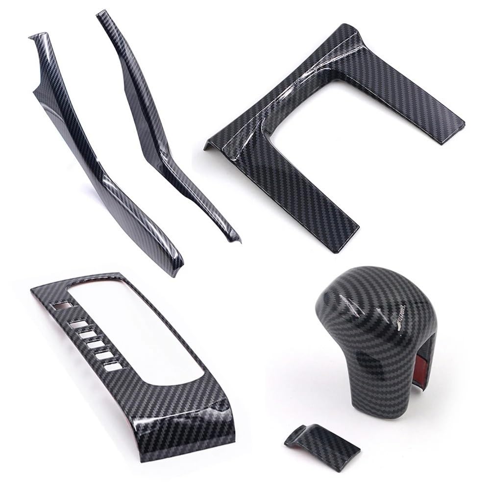 Auto Innenraum Formen Zierleiste Auto Getriebe Panel Trim Shift Panel Zentrale Armest Box Dekor Carbon Faser Abdeckung Für Für Civic 10th 2016 2017 2018 2019 2020(6PCS) von CEHAKDLRI