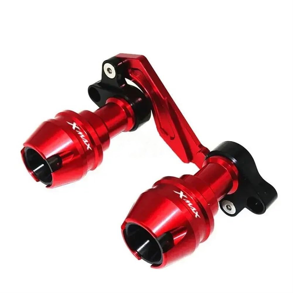 CEHAKDLRI Motorrad Absturzschutz Für Y&AMAHA XMAX300 Gabel Rad Herbst Schalldämpfer Rohr Rahmen Schutz Rahmen Slider Anti Crash Protector(Red4) von CEHAKDLRI