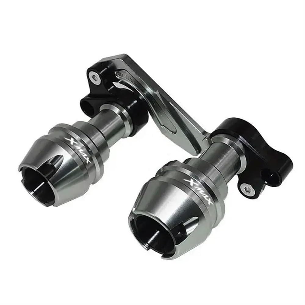 CEHAKDLRI Motorrad Absturzschutz Für Y&AMAHA XMAX300 Gabel Rad Herbst Schalldämpfer Rohr Rahmen Schutz Rahmen Slider Anti Crash Protector(Titanium3) von CEHAKDLRI