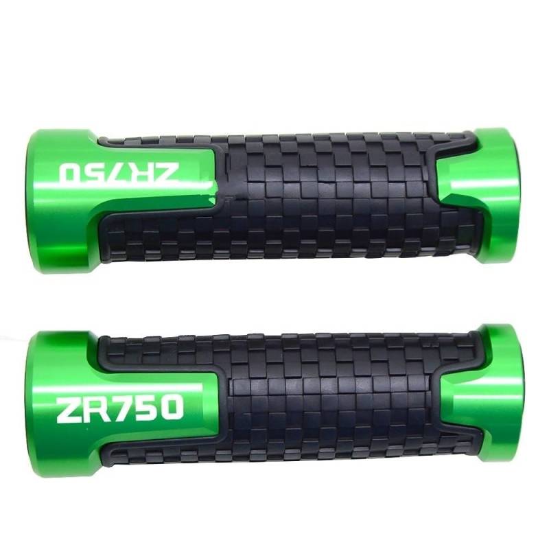 Motorrad 7/8" 22mm Lenkergriffe Für ZR750 Zephyr 1991-1993 1992 ZR 750 Motorrad 7/8 "22mm Aluminium Gummi Anti-Slip Lenker Lenker Handgriffe(Green1) von CEHAKDLRI