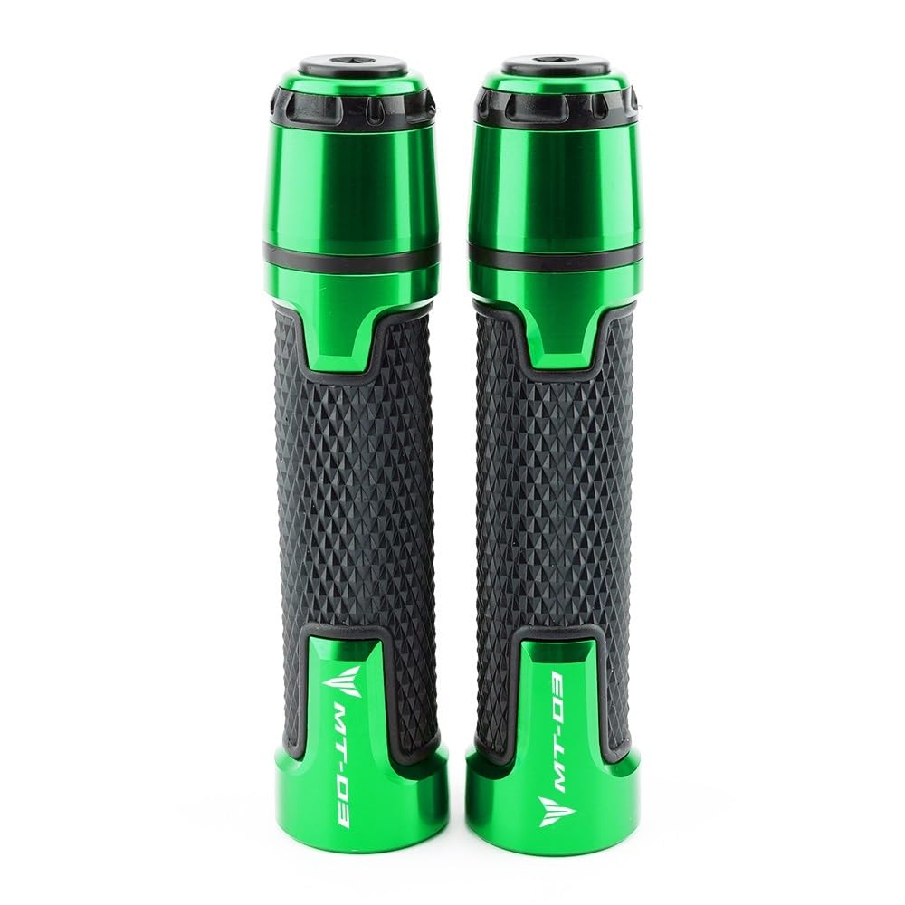 Motorrad 7/8" 22mm Lenkergriffe Motorrad CNC Zubehör Griff Griffe Lenker Grip Enden Stecker Für MT-03 MT03 MT 03 2015-2020 2021 2022(Green1) von CEHAKDLRI