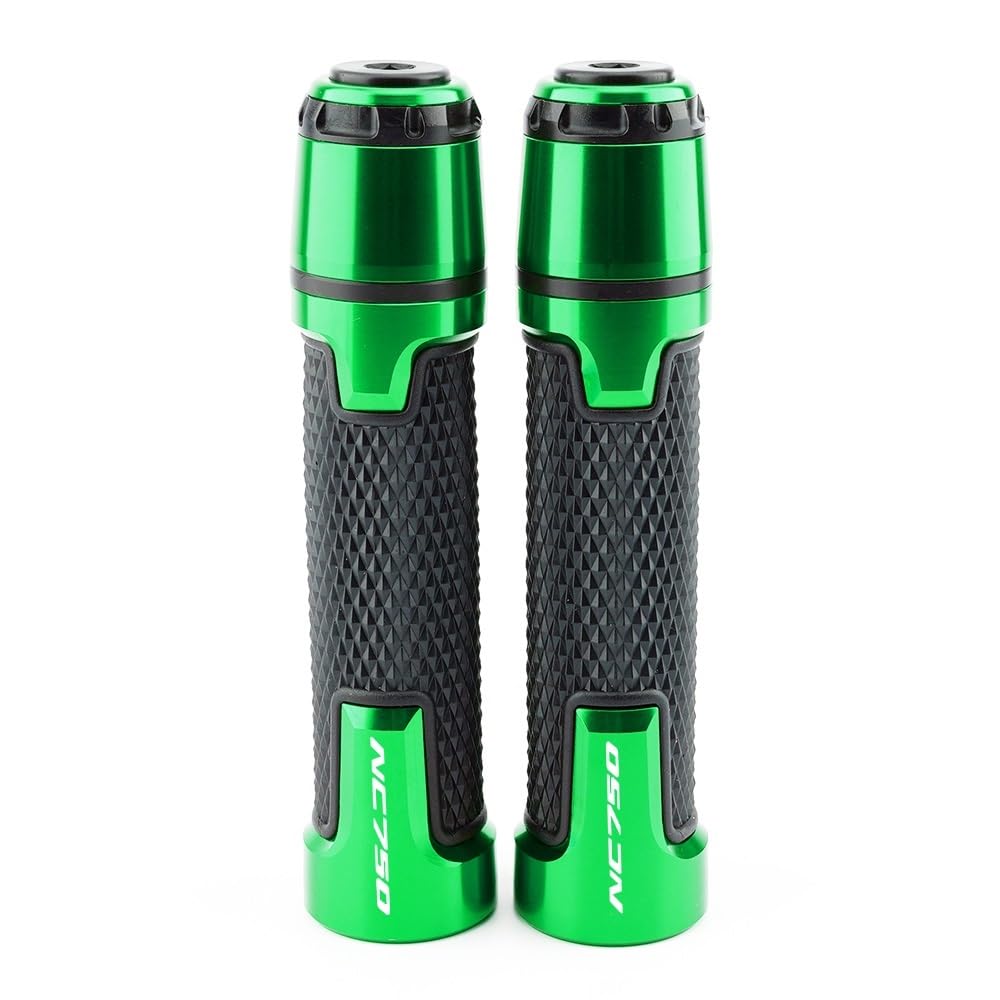 Motorrad 7/8" 22mm Lenkergriffe Motorrad Zubehör Griff Bar Griffe Lenker Grip End Stecker Für NC750 NC750S NC750X NC 750 S/X 2014-2022(NC750 Green) von CEHAKDLRI