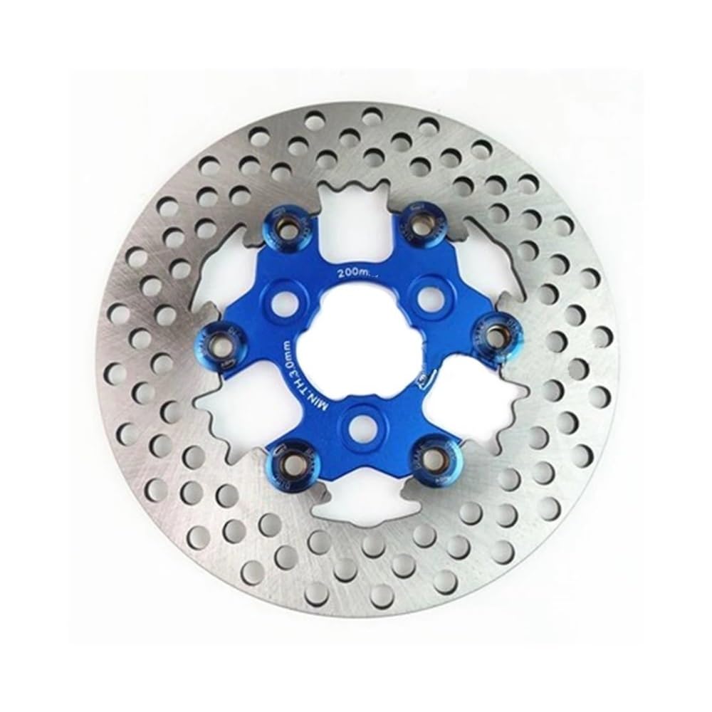 Motorrad-Bremsscheiben 200MM * 57MM * 3 Löcher Motorrad Bremsscheibe Disc Schwimmende Disc Roller Für RSZ Für JOG(Blue) von CEHAKDLRI