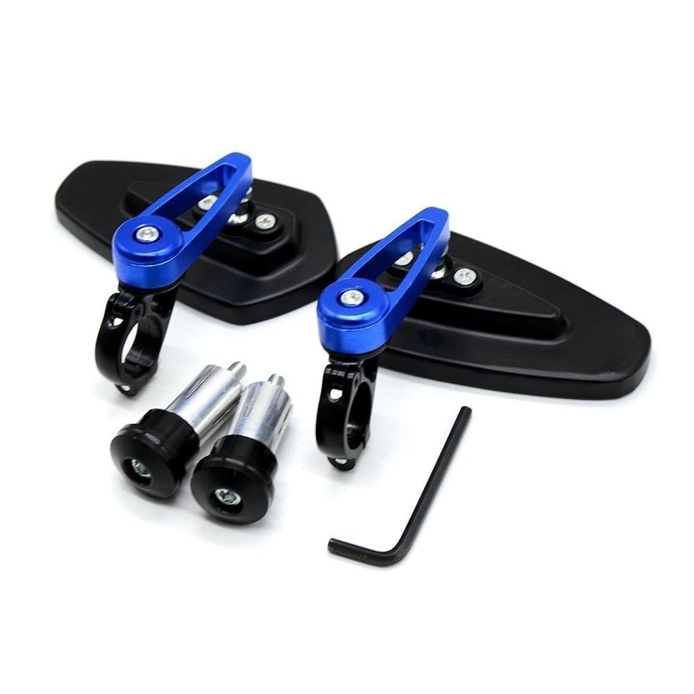 Motorrad Rückspiegel Universal Motorrad Lenker Rückansicht Seiten Spiegel Rückspiegel Für Y&AMAHA MT01 MT03 MT07 MT09 MT10 Mt 07 R6 R3 R1 Fz6 R15(Blue4) von CEHAKDLRI